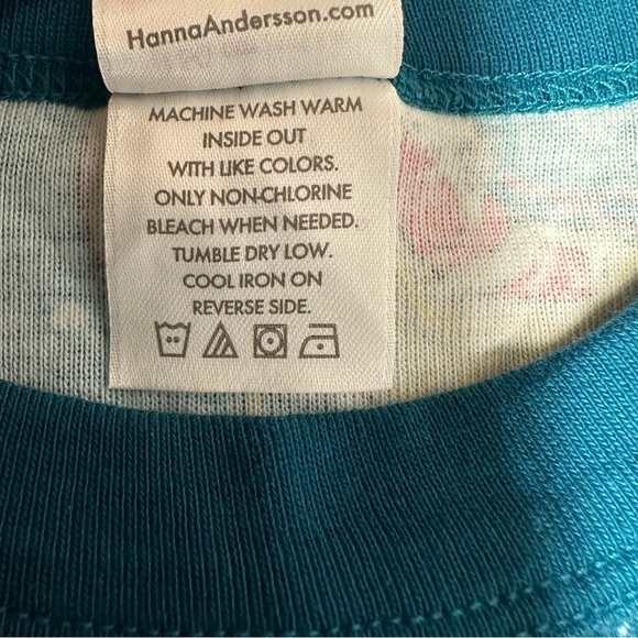 Hanna Andersson Kids Blue Santa Pajamas set Sz 169 cm US 14 organic cotton nwot - Picture 6 of 10